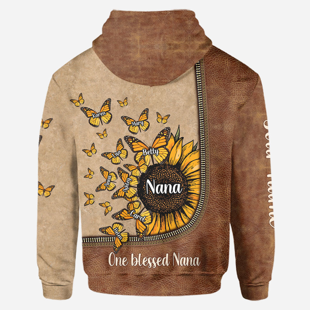 Beautiful Sunflower My Greatest Blessings - Personalized Grandma Hoodie and Leggings
