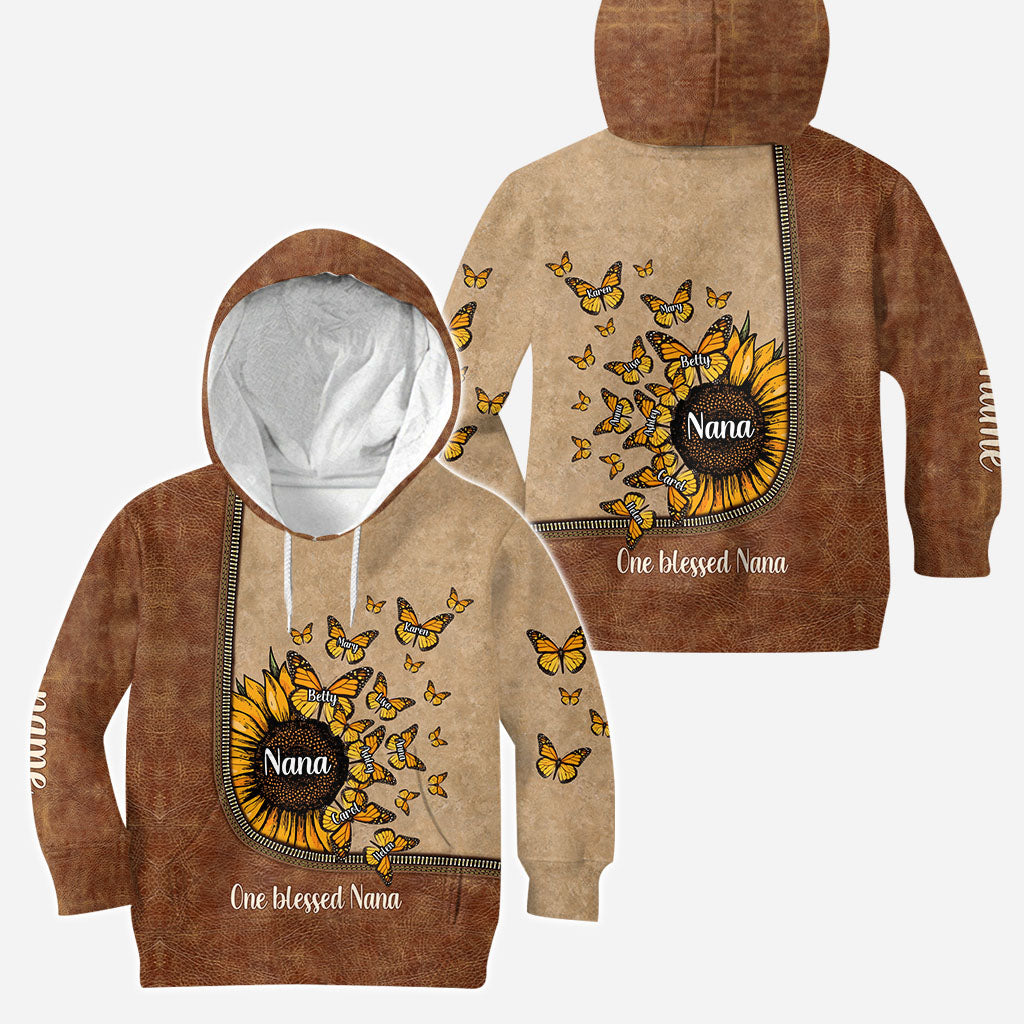 Beautiful Sunflower My Greatest Blessings - Personalized Grandma Hoodie and Leggings