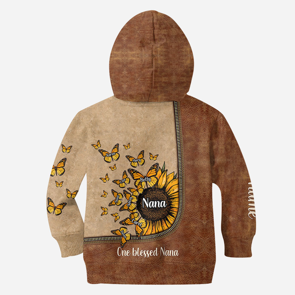 Beautiful Sunflower My Greatest Blessings - Personalized Grandma Hoodie and Leggings