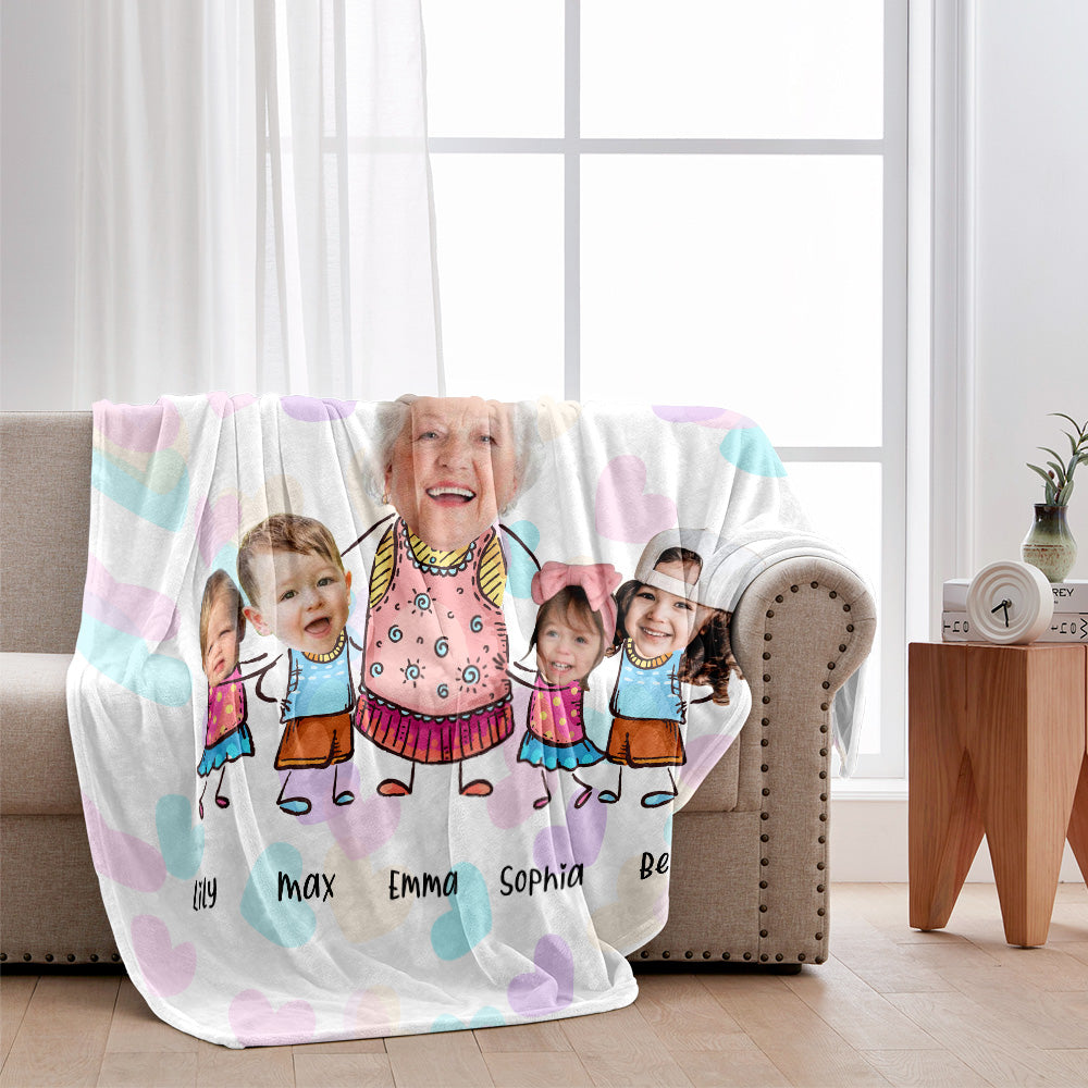 Best Grandma Ever - Personalized Mother's Day Grandma Blanket