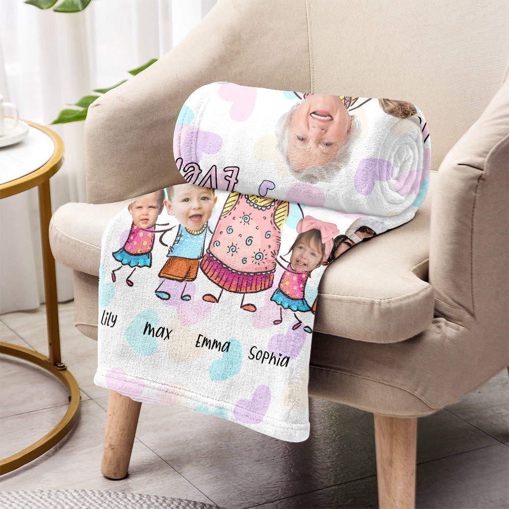 Best Grandma Ever - Personalized Mother's Day Grandma Blanket