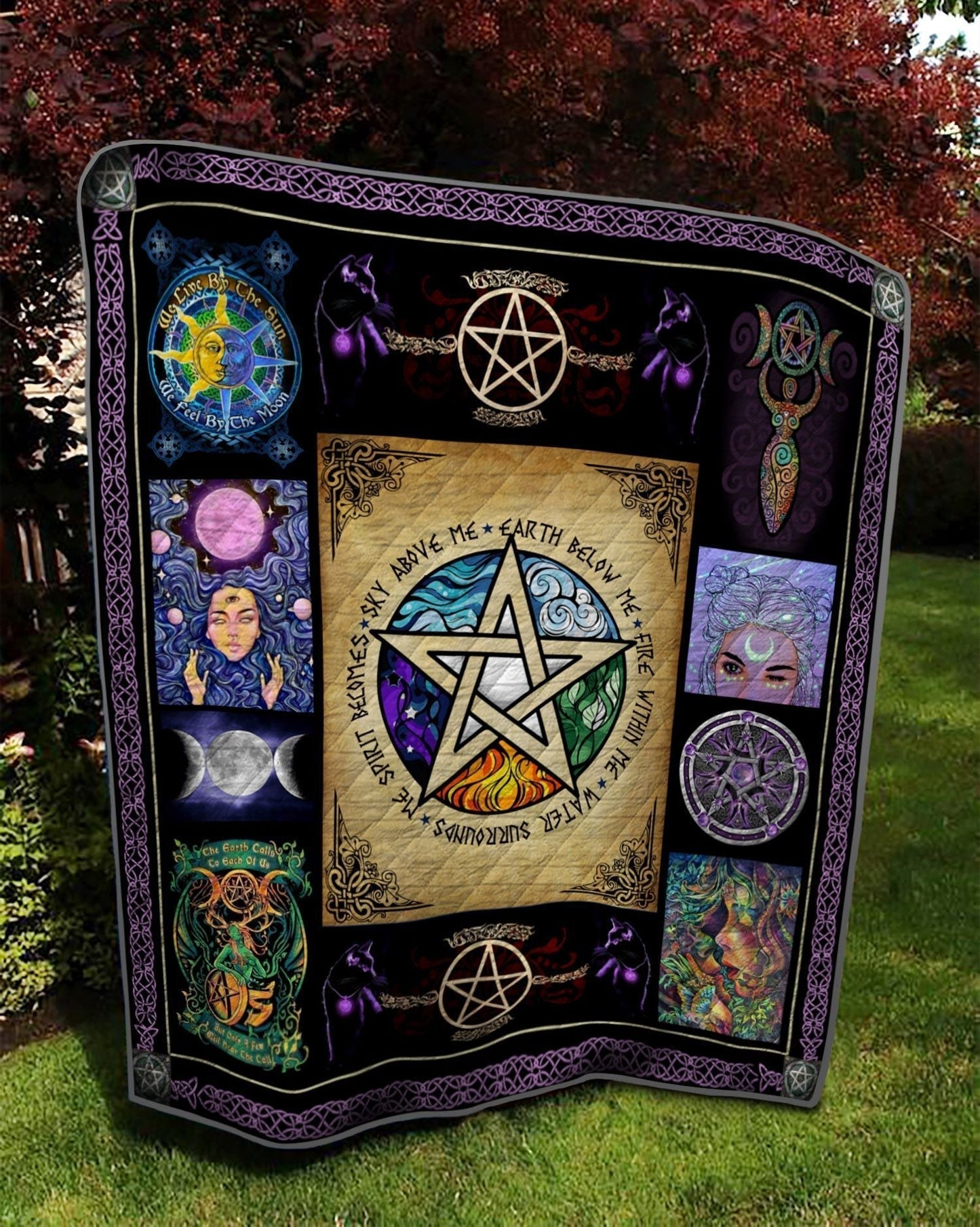 Wicca Pentagram - Witch Quilt 0822