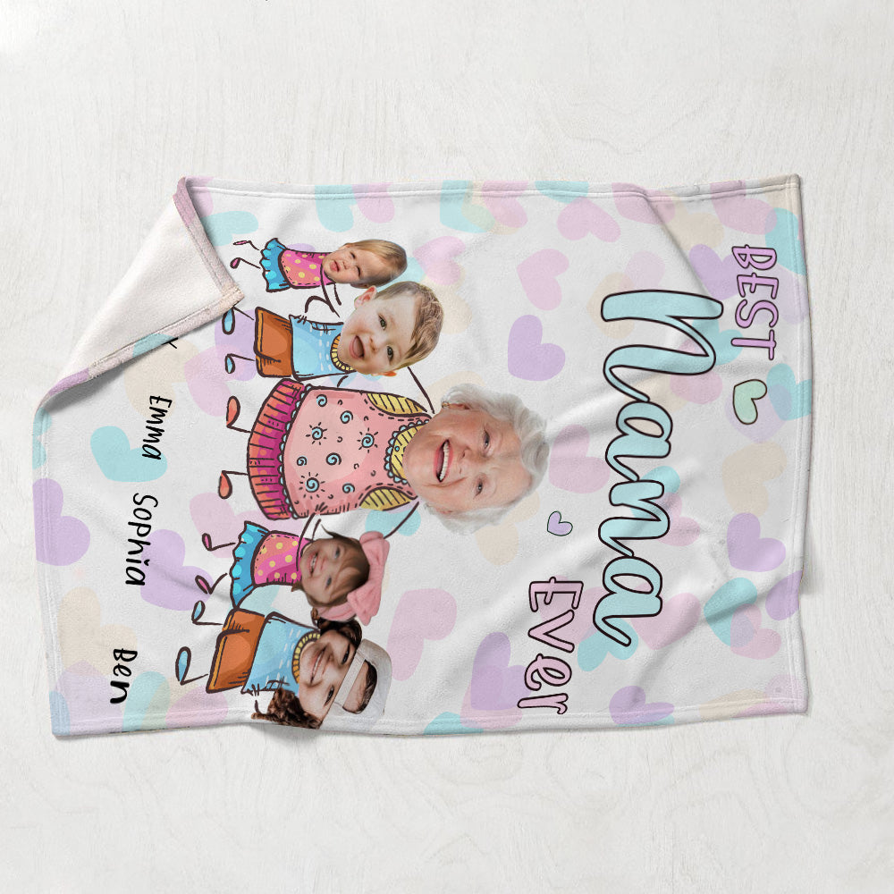Best Grandma Ever - Personalized Mother's Day Grandma Blanket