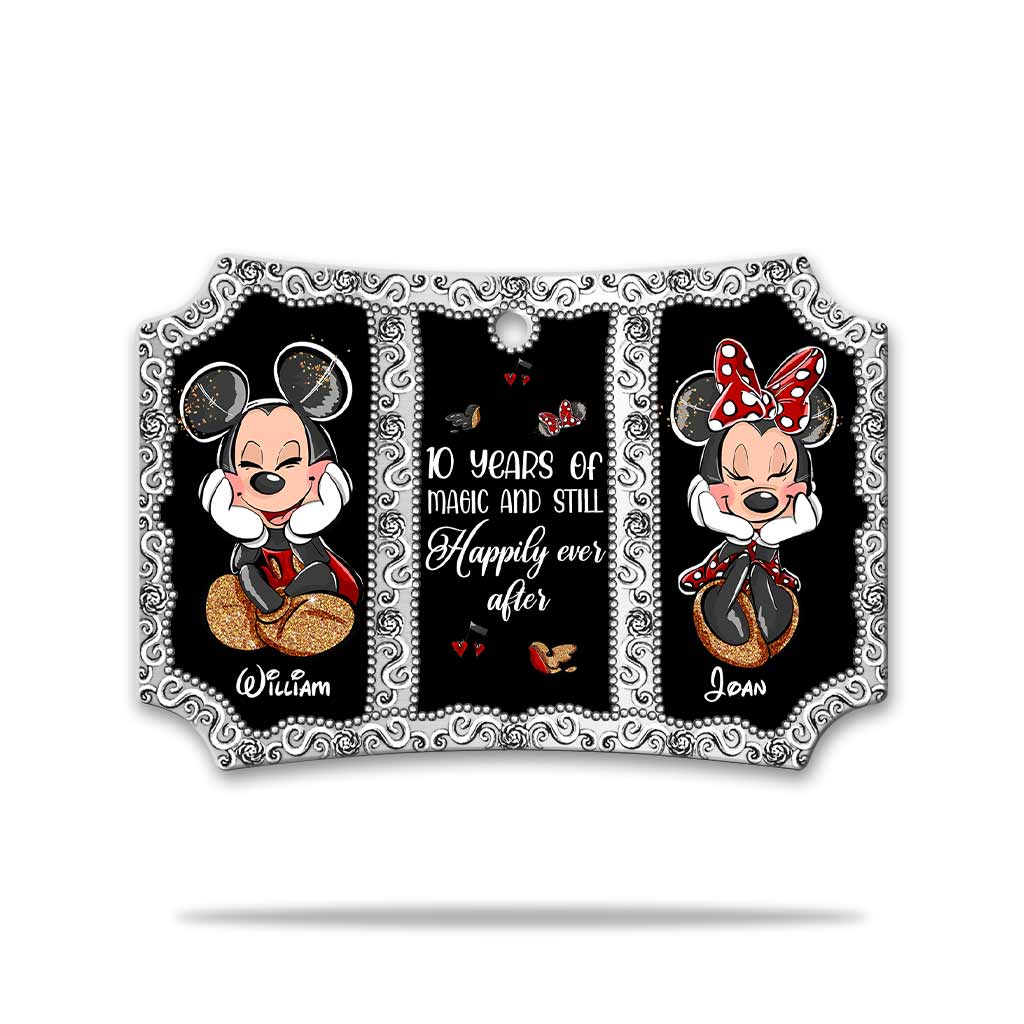 You And Me We Got This - Personalized Christmas Mouse Scalloped Aluminium Ornament (Printed On Both Sides)