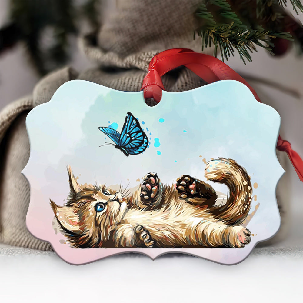 Kitty Whisper Angels Don’t Always Have Wings - Cat Ornament (Printed On Both Sides) 1022