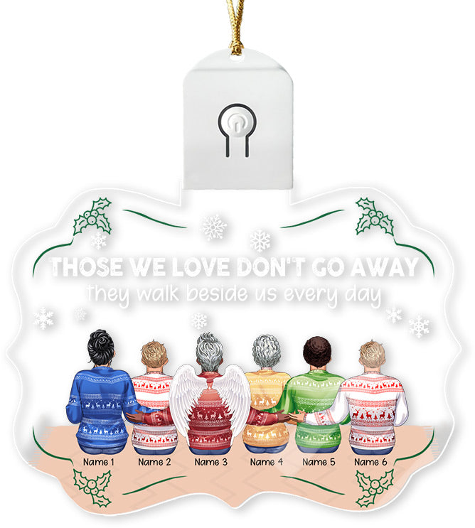 I Am Always With You - Personalized Christmas Family Shaped Led Acrylic Ornament