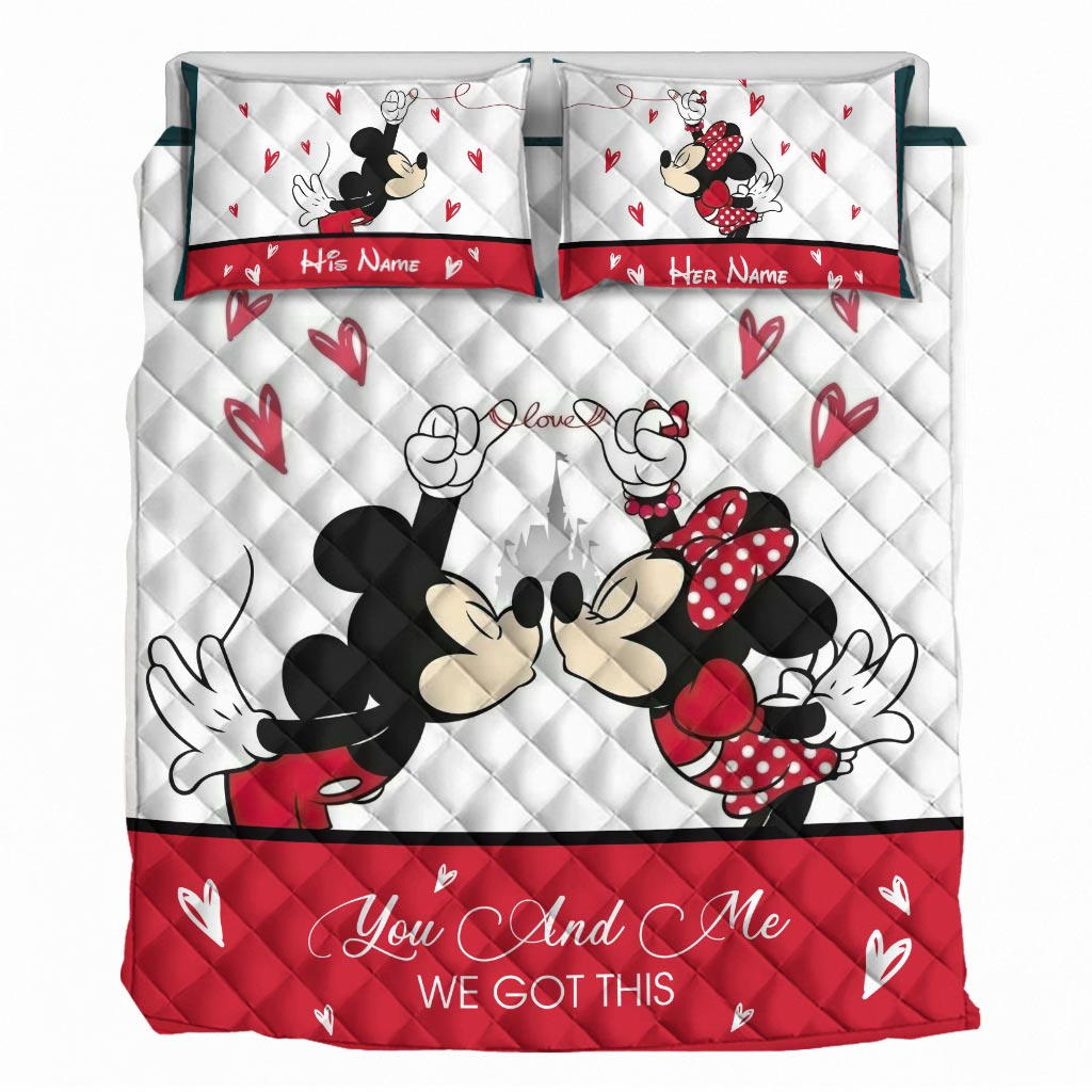 Magic Couple - Personalized Mouse Quilt Set