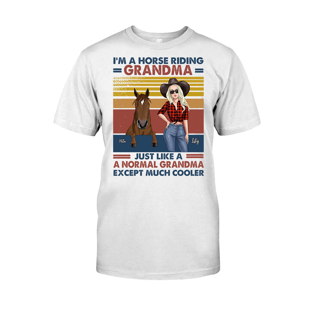 Horse Riding Grandma - Personalized Mother's Day Grandma T-shirt and Hoodie