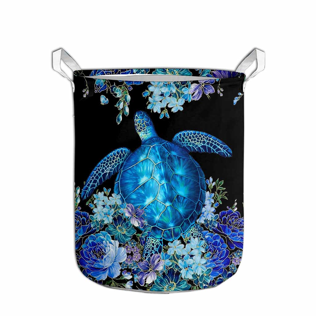 Love Blue Sea Turtle Storage Basket 0622