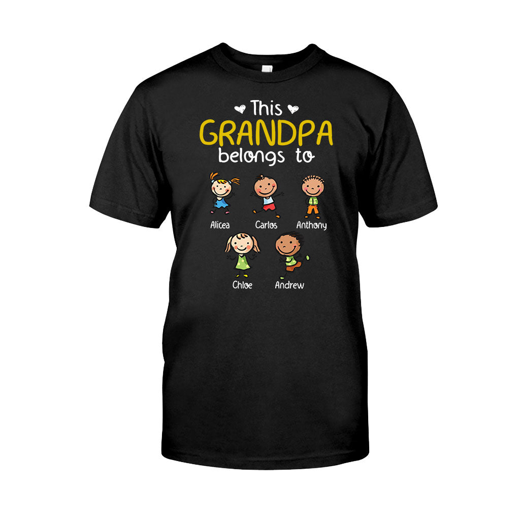 This Grandpa Grandma Belongs to - Personalized Father T-shirt and Hoodie