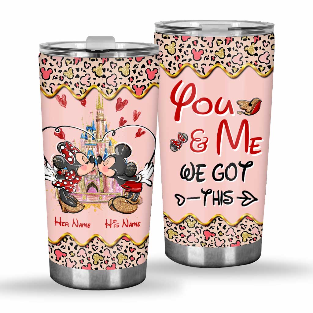 You And Me Forever And Always - Personalized Couple Mouse Tumbler