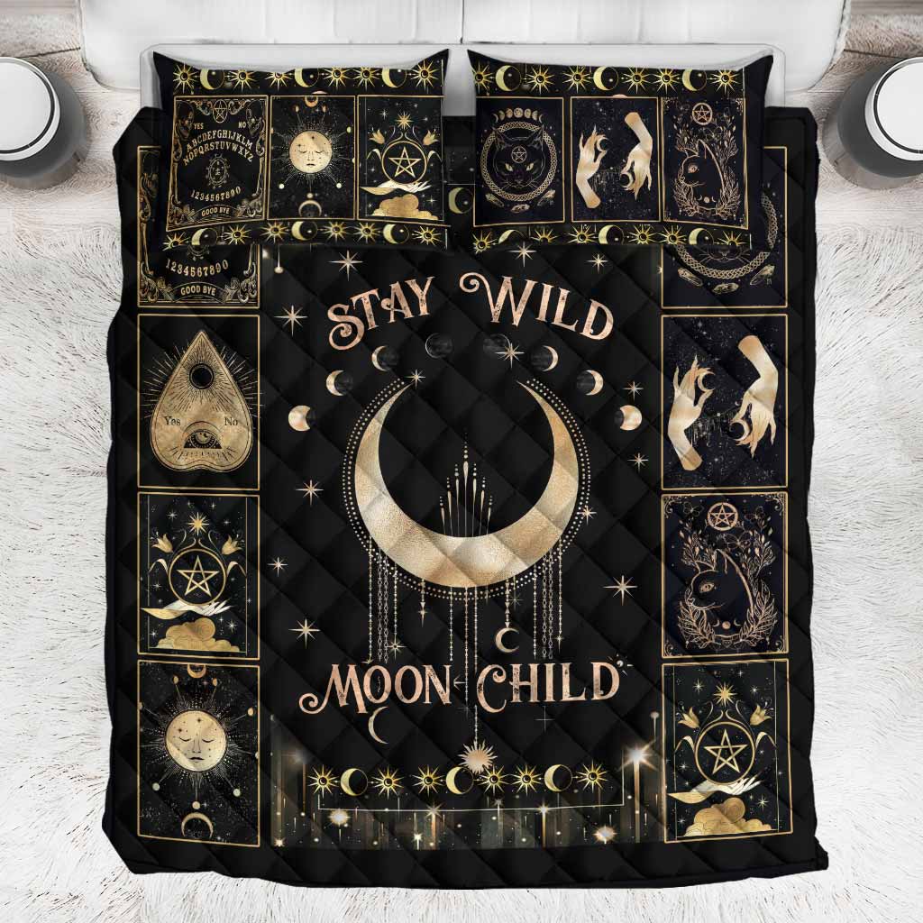 Witch By Nature Moon Child Quilt Set