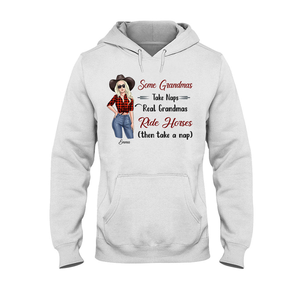 Real Grandmas Ride Horses - Personalized Mother's Day Grandma T-shirt and Hoodie