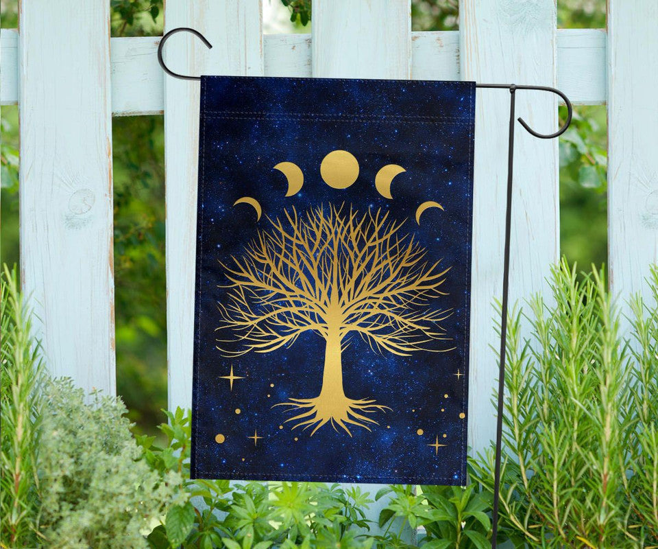 Moon Phases Tree Of Life - Witch Garden Flag 0822