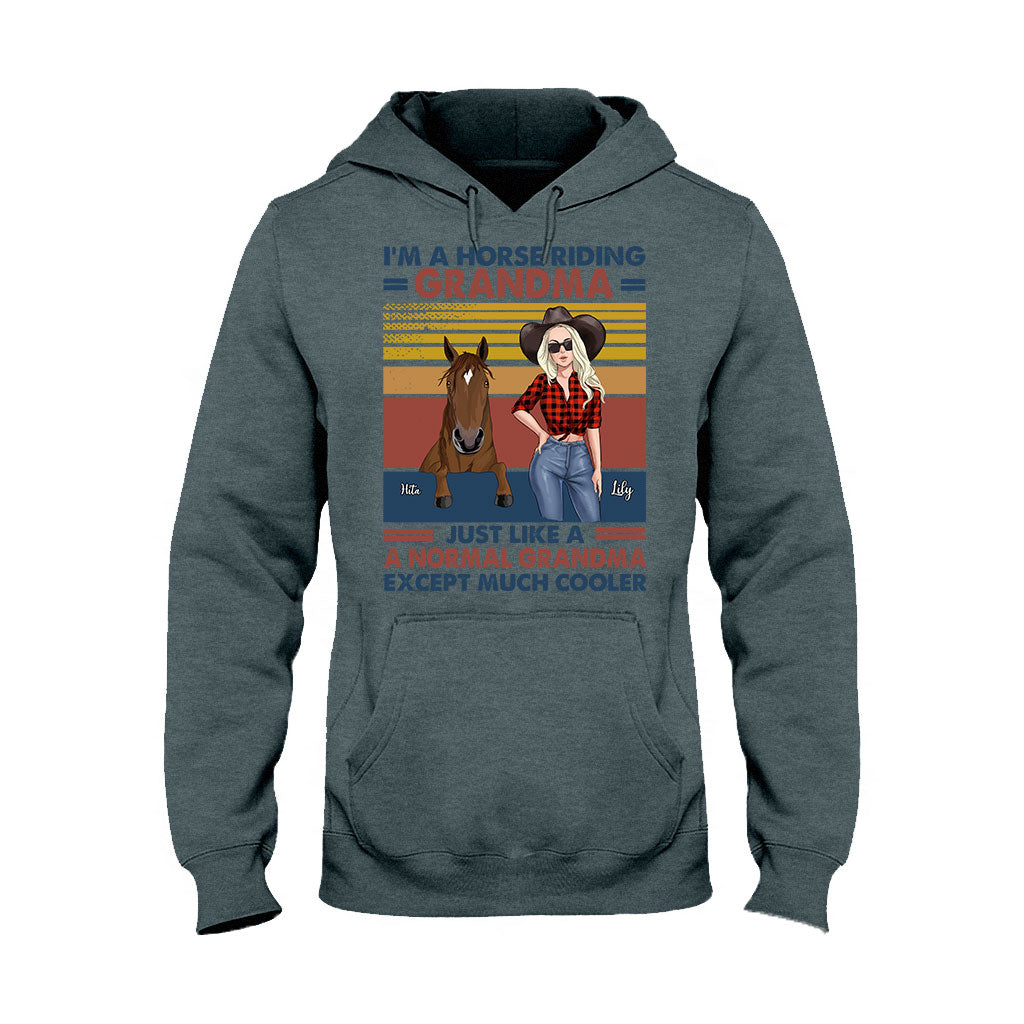 Horse Riding Grandma - Personalized Mother's Day Grandma T-shirt and Hoodie