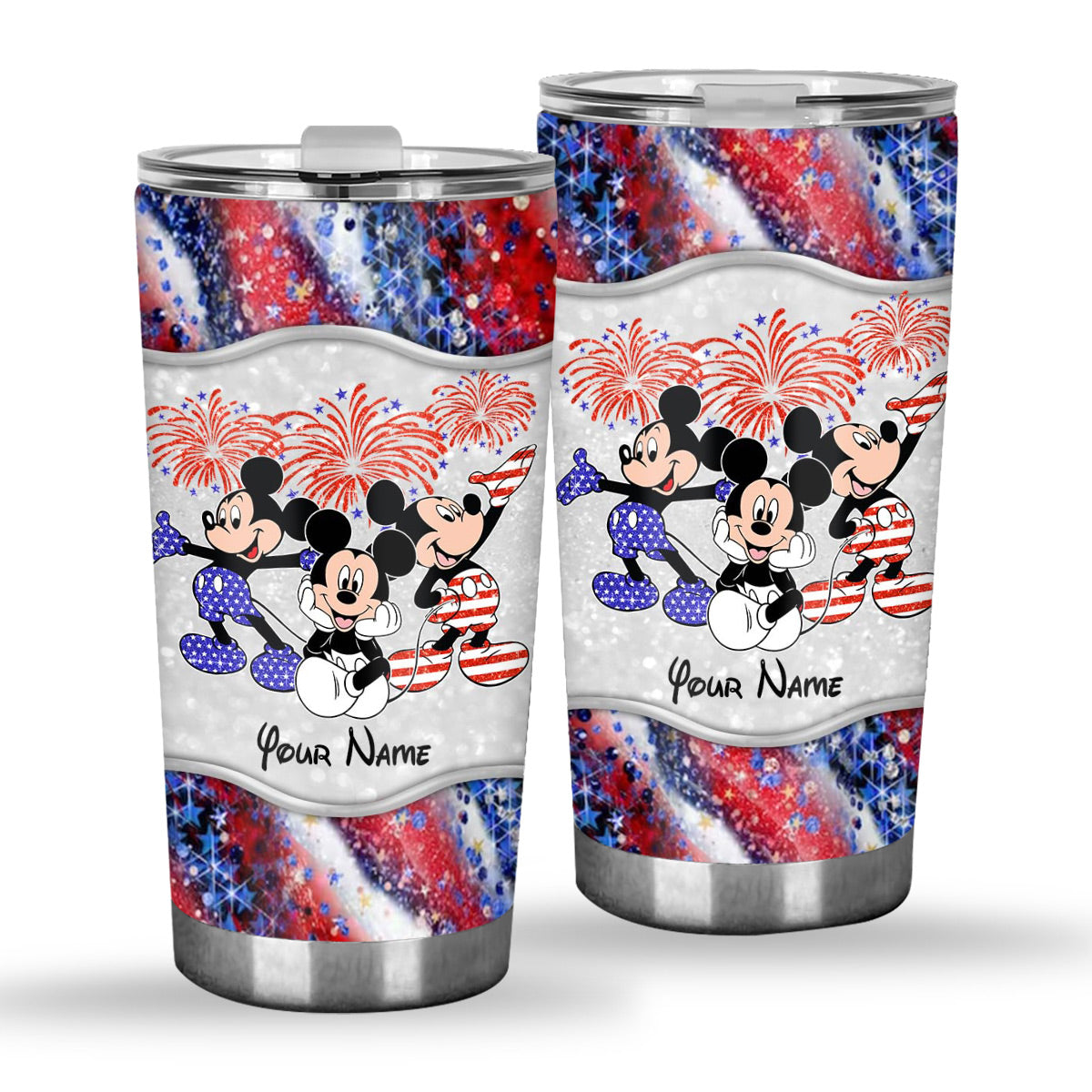 Happy 4th Of July - Personalized Mouse Tumbler