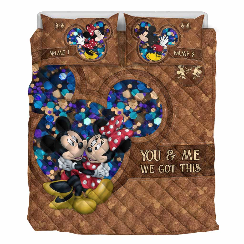 You & Me We Got This - Personalized Mouse Quilt Set