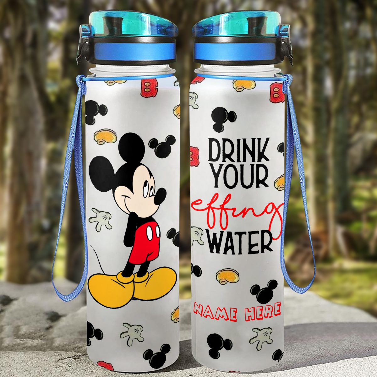 Drink Your Water - Personalized Mouse Water Tracker Bottle 0823