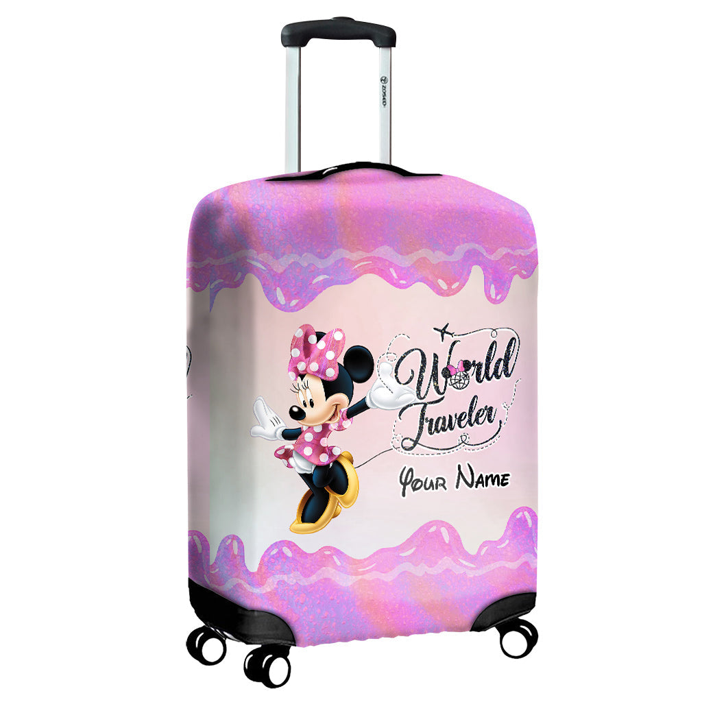 World Traveler - Personalized Mouse Luggage Cover