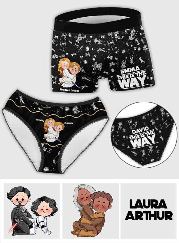 This Is The Way - Personalized The Force Lace Border Women Briefs And Men’s Boxer Briefs