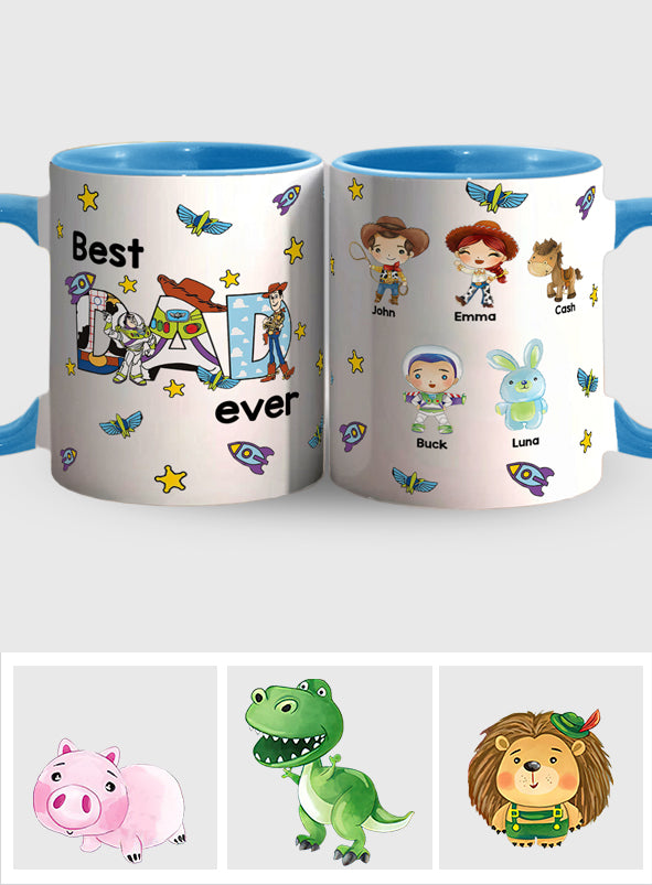 Best Dad Ever - Personalized Father Accent Mug