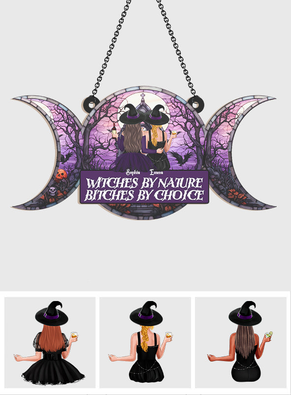 We Are Not Sugar & Spice - Personalized Witch Window Hanging Suncatcher Ornament