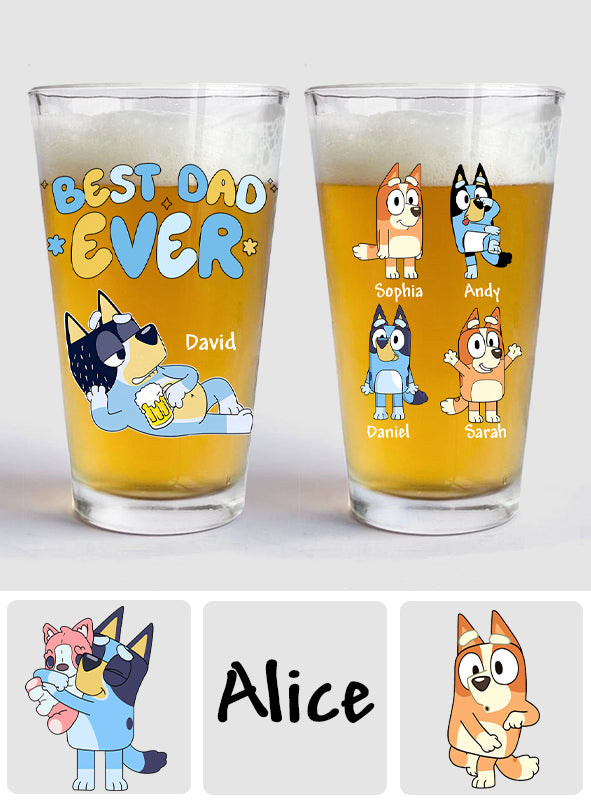 Best Dad Ever - Personalized Father Beer Glass