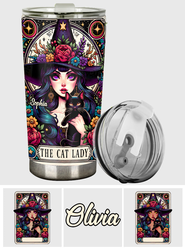 The Cat Lady - Personalized Witch Tumbler