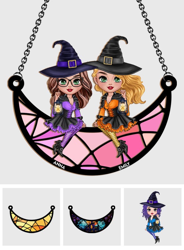 Witches - Personalized Witch 2 Layered Window Hanging Suncatcher
