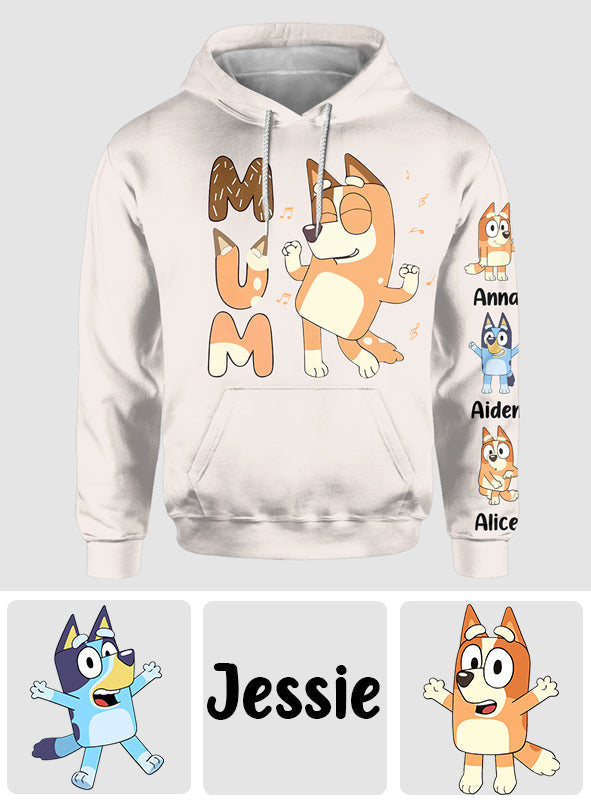 Cool Mum Dad Aunt Uncle Nana Grandpa Custom Title And Kids - Personalized All Over Shirt