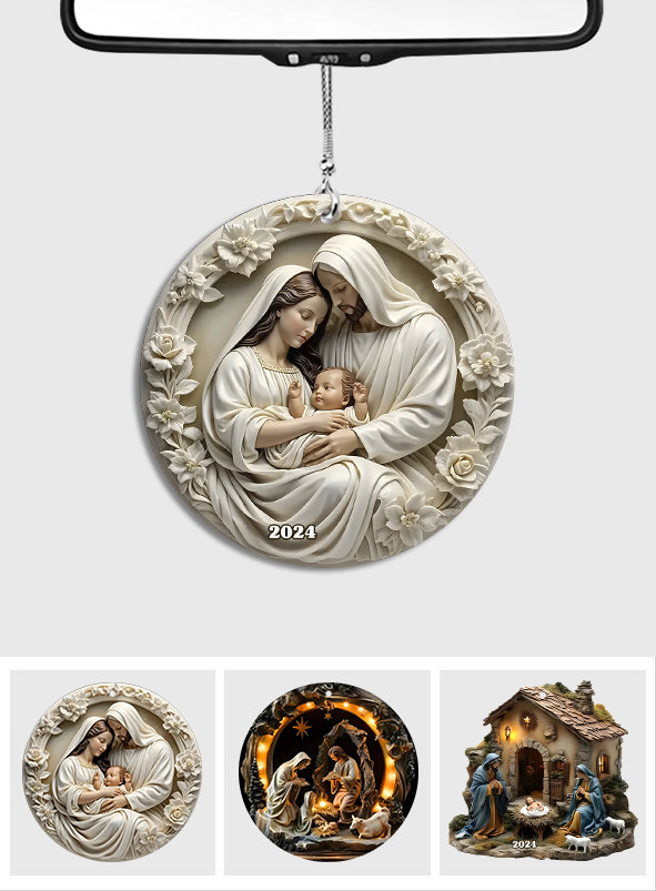 Pure White - Personalized Christian Car Ornament