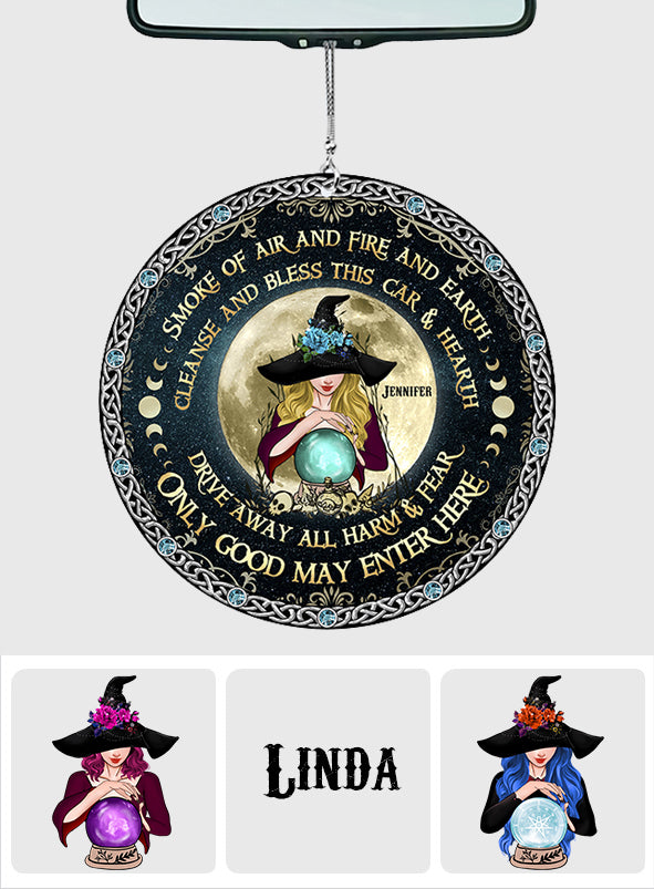 Smoke Of Air And Fire And Earth - Personalized Witch Car Ornament