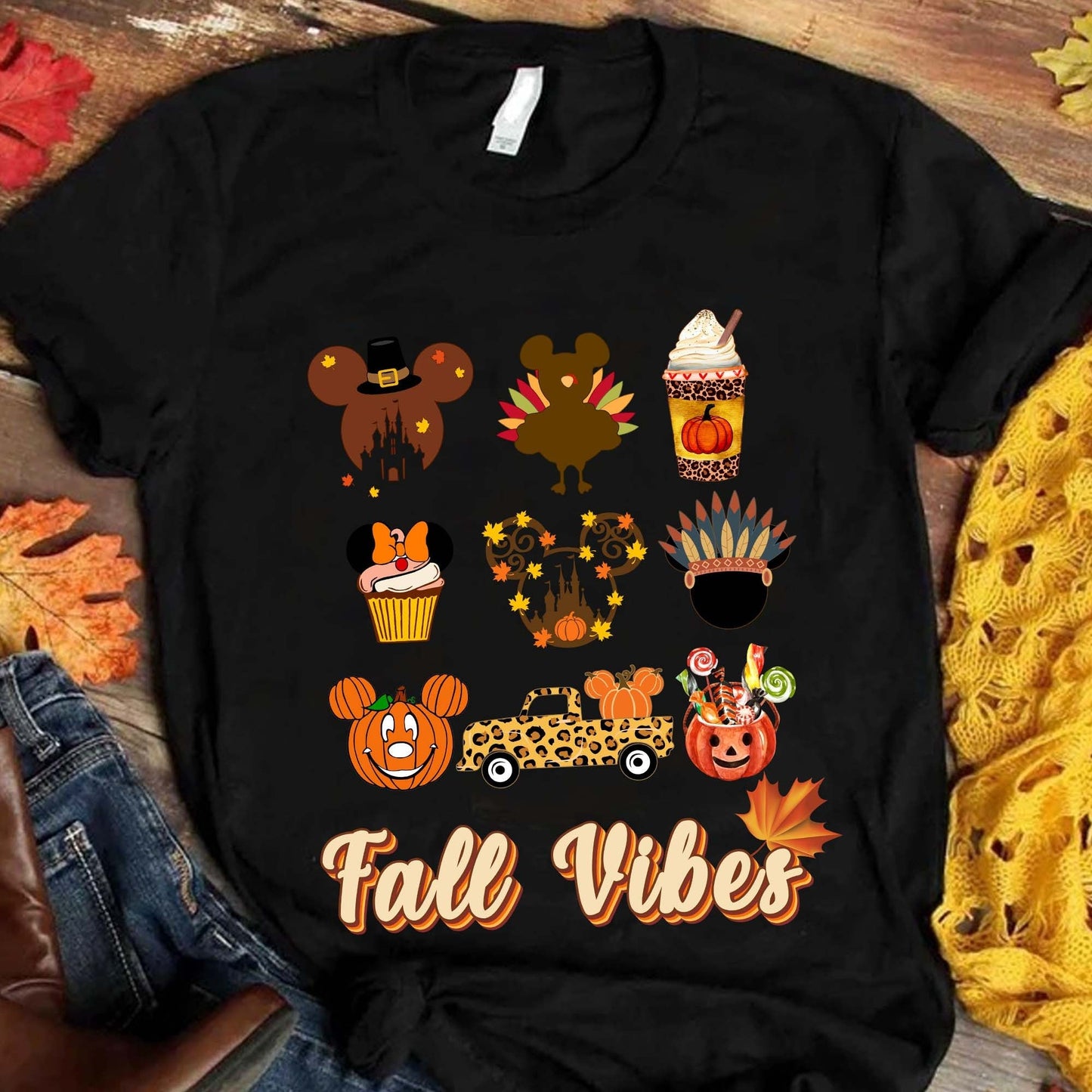Fall Vibes Mouse T-shirt and Hoodie 0823