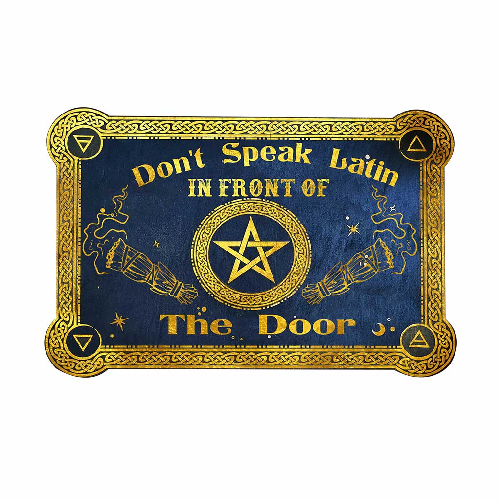 Don't Speak Latin In Front Of Witch - Shaped Doormat