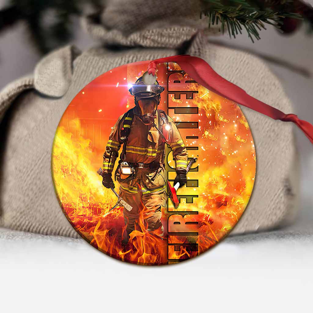 Firefighter On Duty - Firefighter Ornament (Printed On Both Sides) 1022