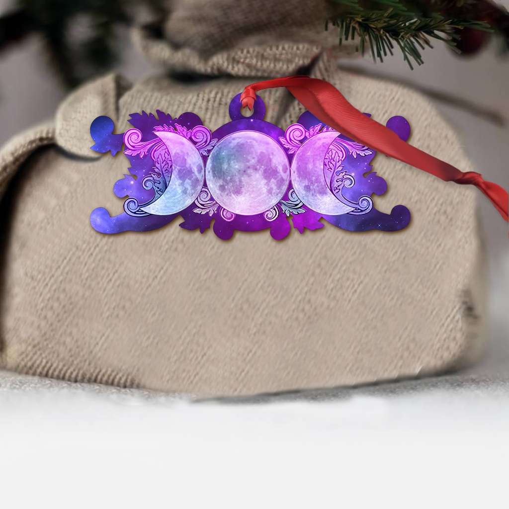 Galaxy Floral Triple Moon Wicca - Witch Ornament (Printed On Both Sides) 1022
