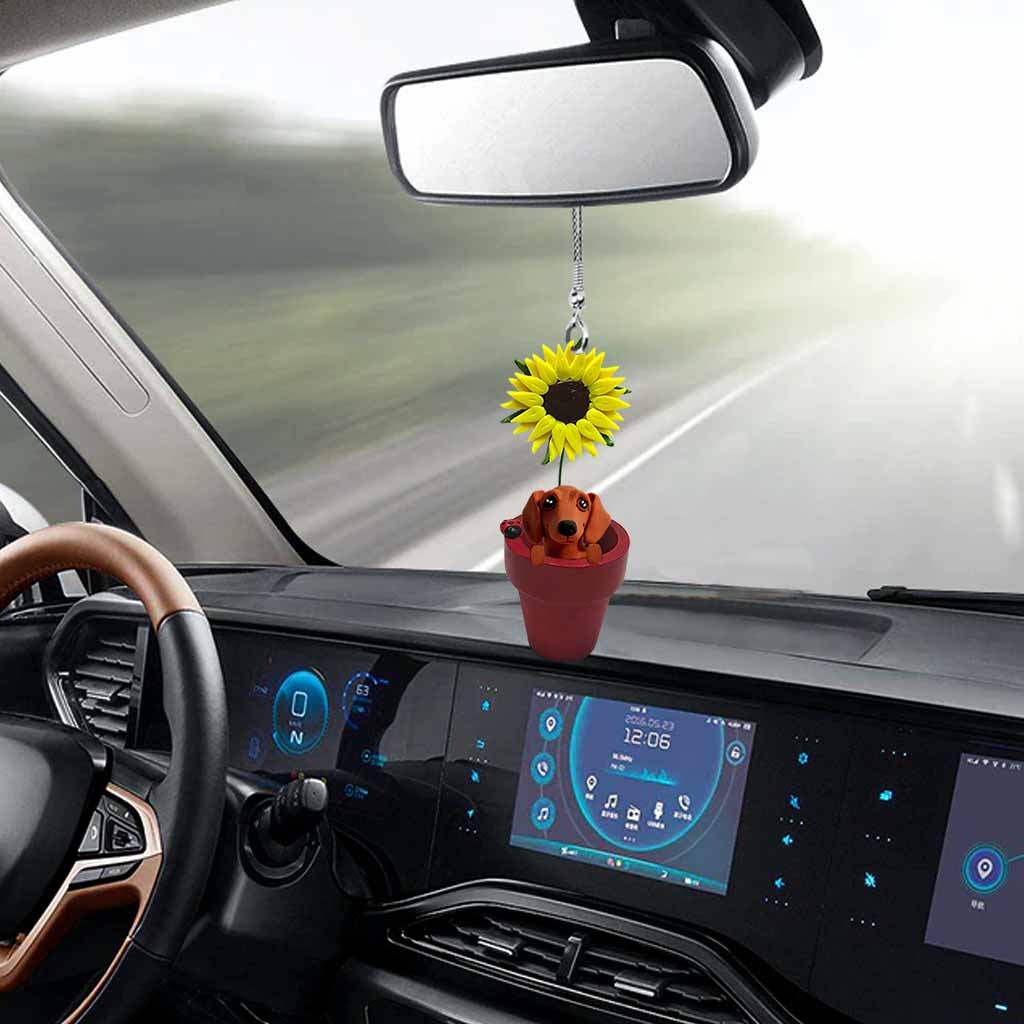 Love Dachshunds Car Ornament (Printed On Both Sides)