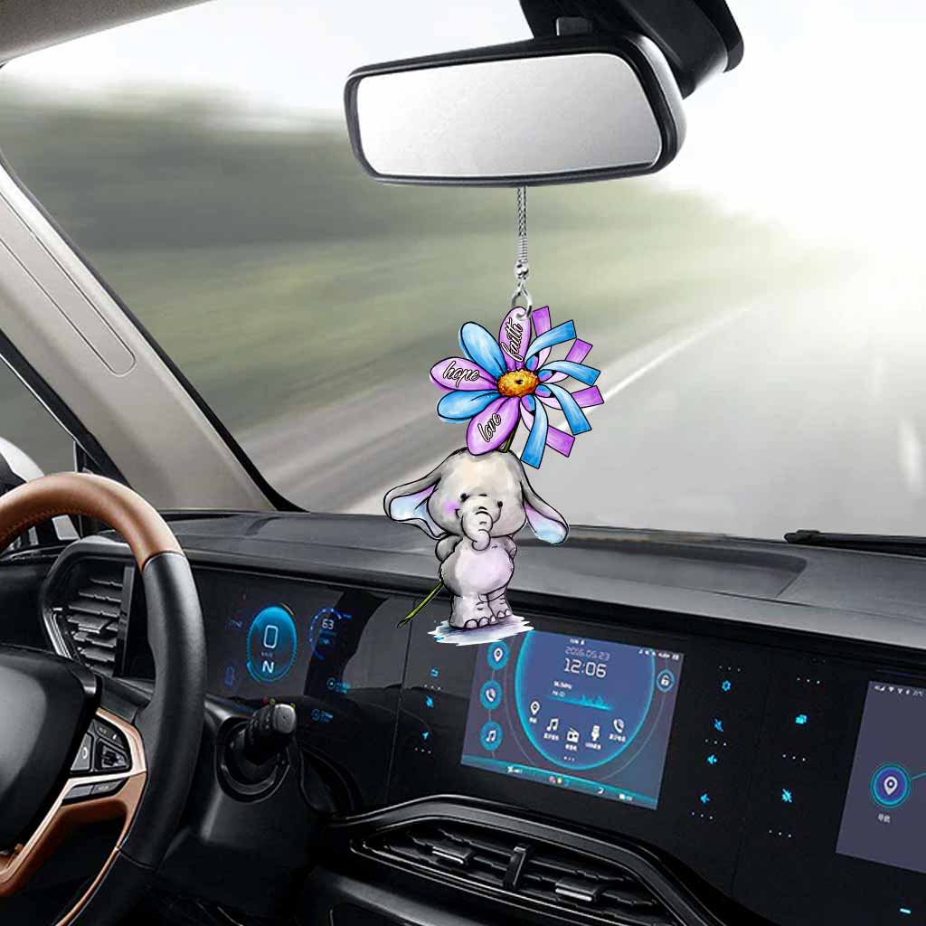 Faith Hope Love - Suicide Prevention Two-Sided Car Ornament