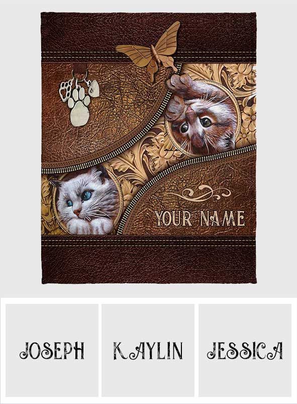 Love Cats - Personalized Cat Blanket
