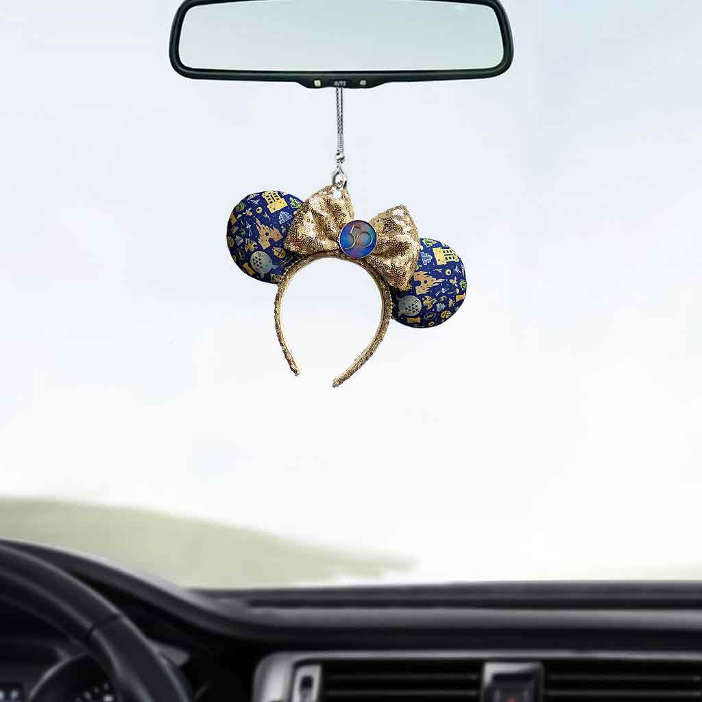 50 Years Of Magic - Mouse Car Ornament With 3D Pattern Print (Printed On Both Sides)
