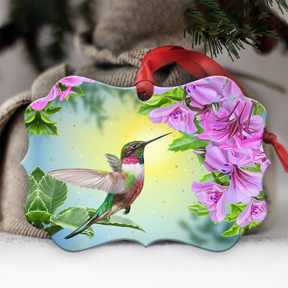 Hummingbird Florals Hummingbird - Medallion Aluminium Ornament (Printed On Both Sides) 1122