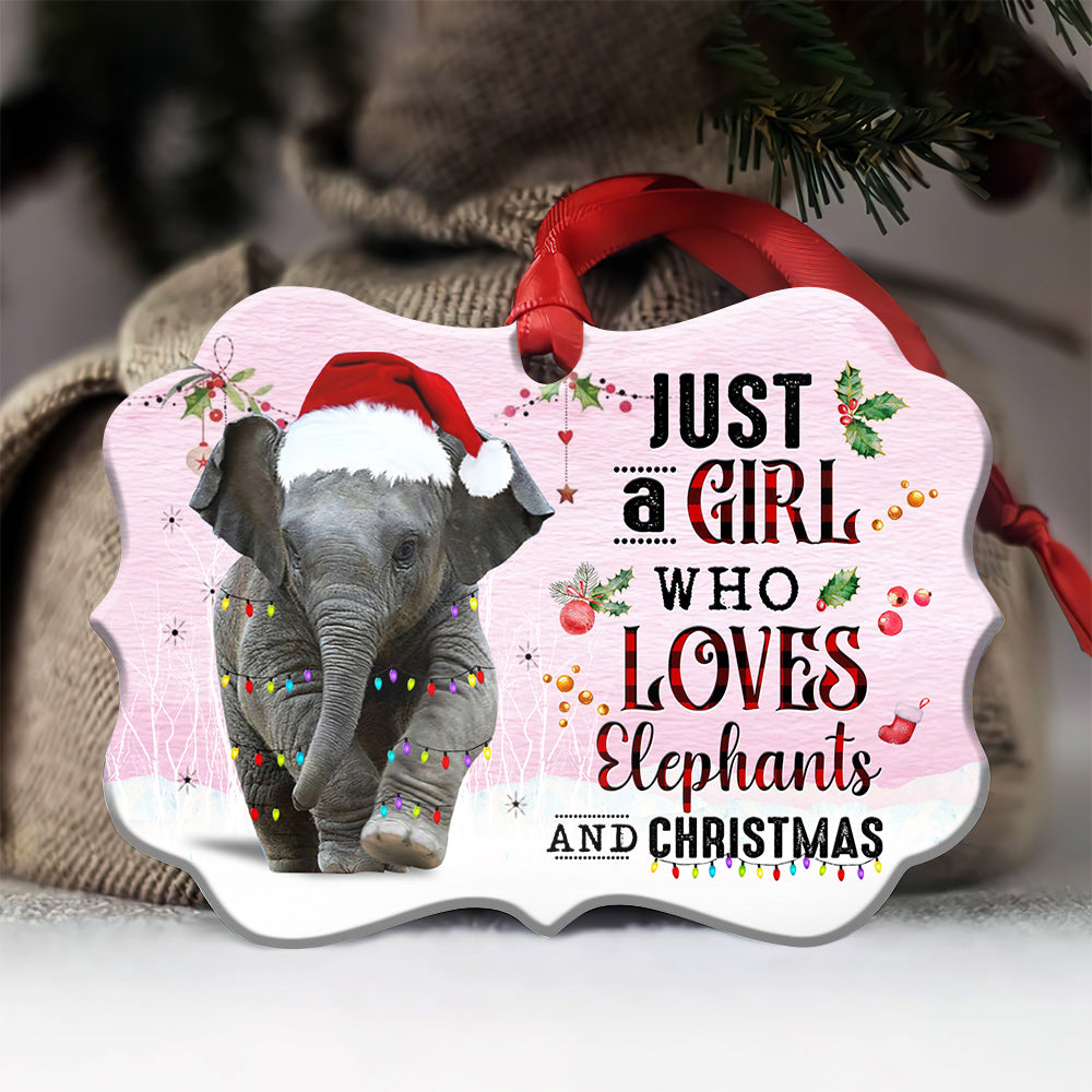 Just A Girl Who Loves Elephant - Elephant Ornament (Printed On Both Sides) 1122