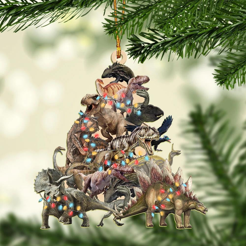 Dinosaur Collection Tree - Dinosaur Ornament (Printed On Both Sides) 1122