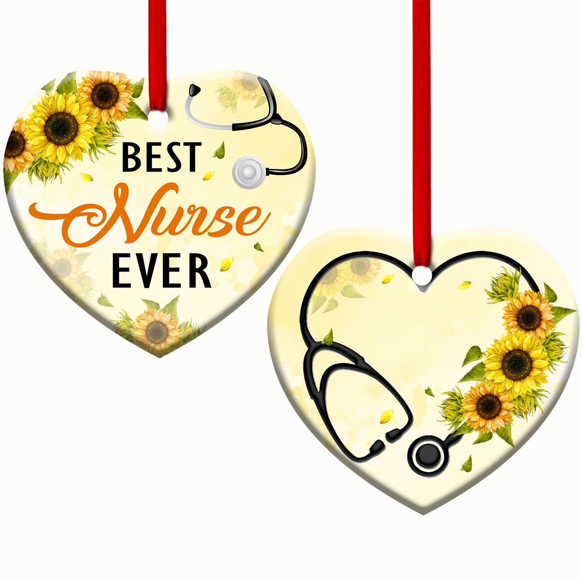 Best Nurse Ever - Personalized Nurse Ornament (Printed On Both Sides) 1122