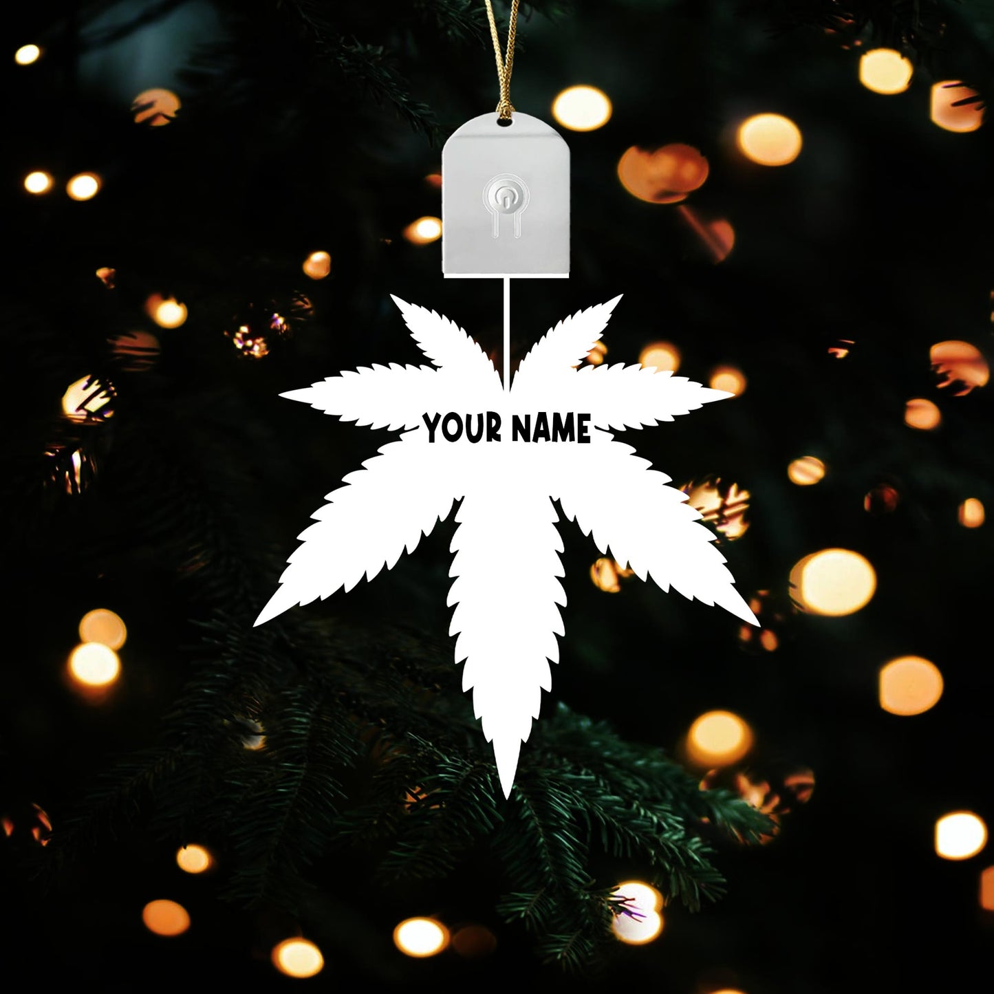 Dope Soul - Personalized Christmas Weed Shaped Led Acrylic Ornament
