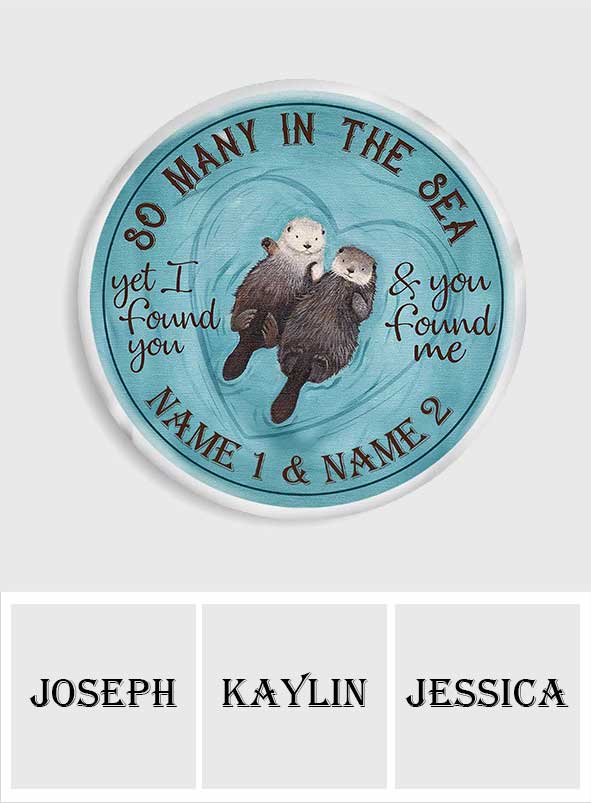 So Many In The Sea - Personalized Otter Shaped Pillow