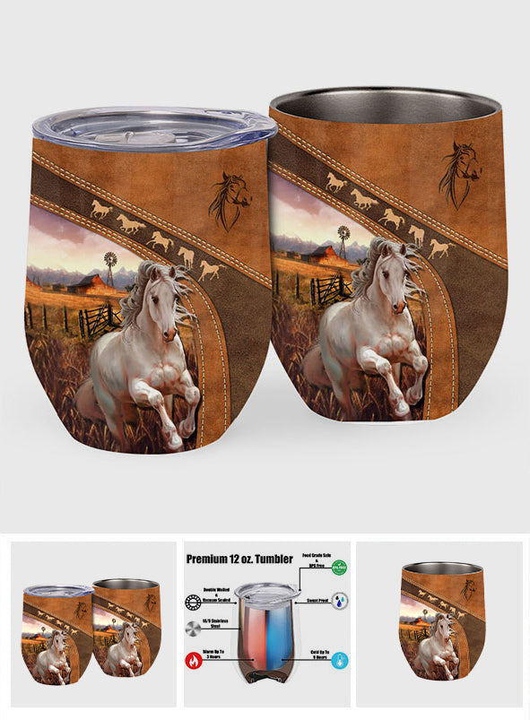 Horse Lovers - Personalized Horse Wine Tumbler