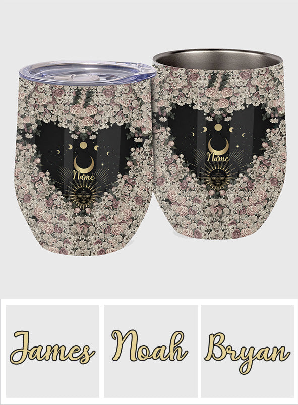 Sun And Moon - Personalized Witch Wine Tumbler