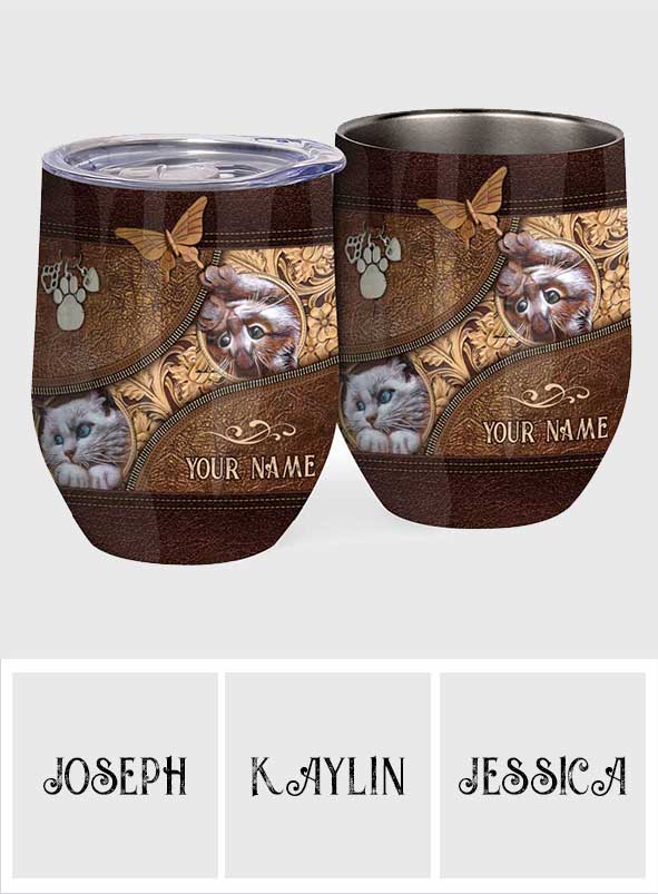 Love Cats - Personalized Cat Wine Tumbler