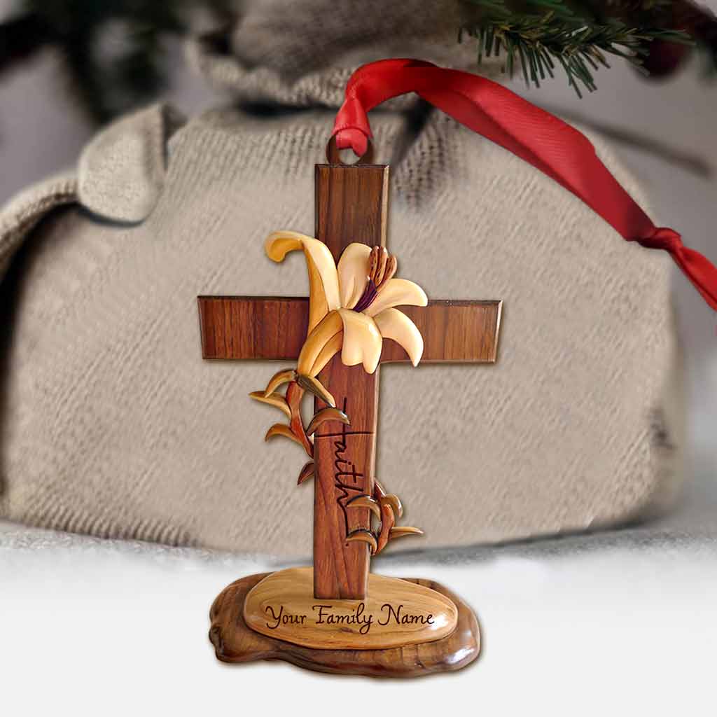 Faith - Personalized Christmas Christian Ornament (Printed On Both Sides)